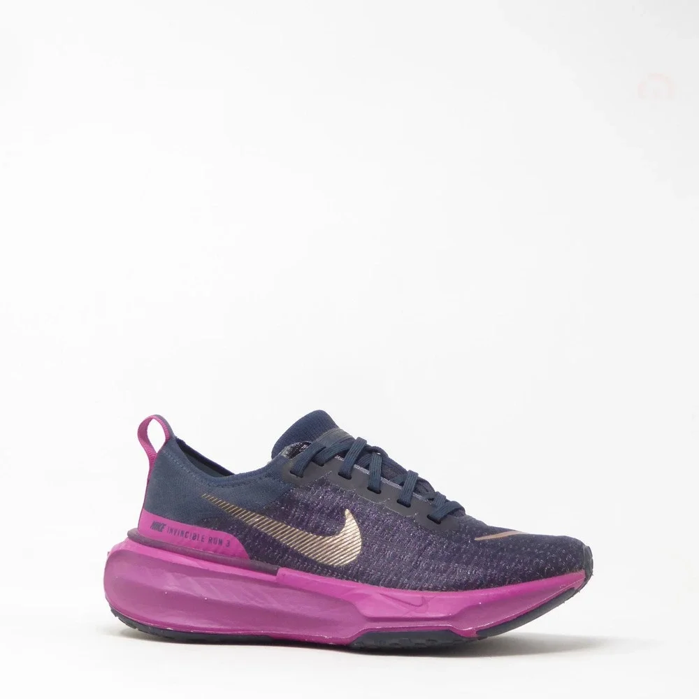 Nike Womens ZoomX Invincible Run 3 Flyknit Navy Purple DR2660-401 Size 6.5